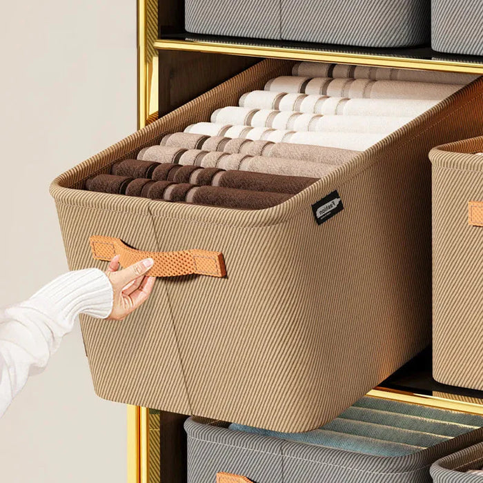 Organizador de Roupas Dobrável - Kit 4 Unidades