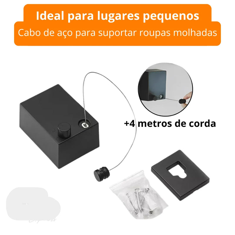 Varal Invisível Retrátil de Aço inox - Tazzi